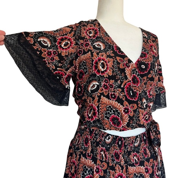 NEW Anthropologie Floral Print 2 Piece Maxi Skirt Set Bohemian Women's Size 12 - Picture 3 of 11